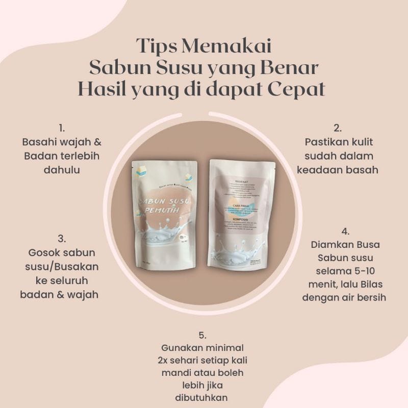 SABUN SUSU PEMUTIH 2 in 1 (WAJAH DAN BADAN) 85gr