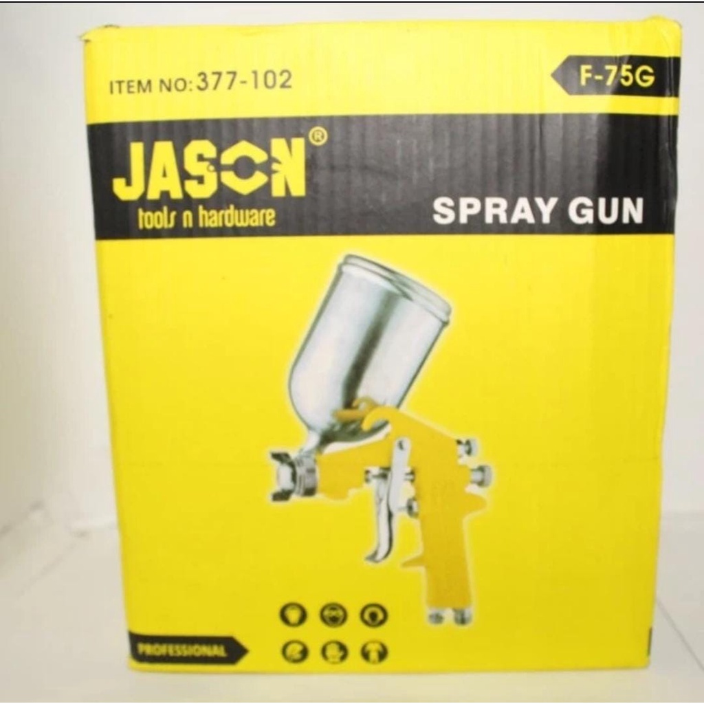 Spray Gun F 75 G Tabung Atas 400mL &amp; Tabung bawah JASON