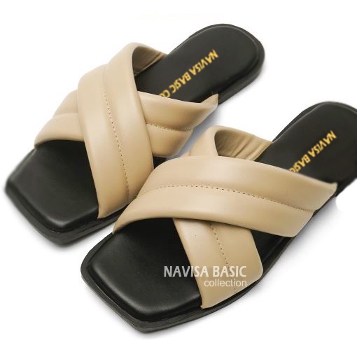 Sandal wanita sendal teplek silang sandal full busa super empuk premium sandal santai silang sandal ootd Sandal Winod Damelia Pluvia