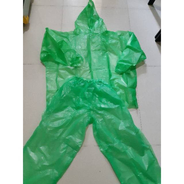 Jas Hujan Transparan Plastik Jaket dan Celana Sinar