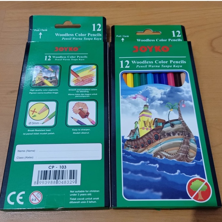 

Joyko Pensil Warna Woodless Color Pencils Hexagonal Grip CP-103