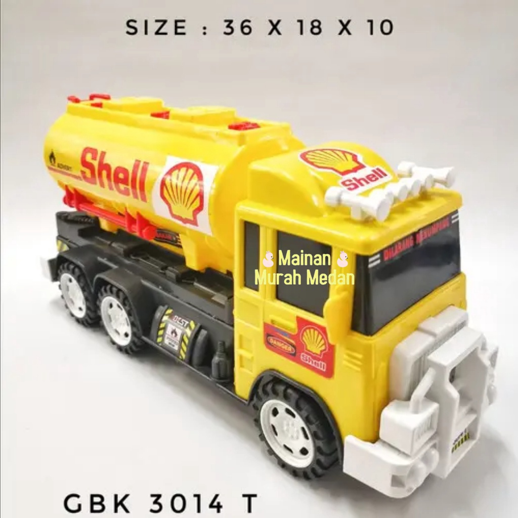 Mainan Murah Medan - Mainan Anak Truck Tangki Pertamina GBK3014T / Mainan Truk Tangki Minyak