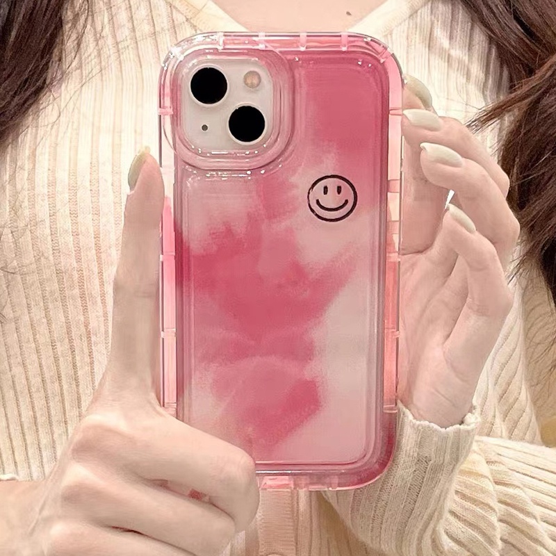 Soft Case Silikon TPU Transparan Motif Smile Untuk IPhone 14 13 12 11 Pro XS Max X XR 6 6S 7 8 Plus