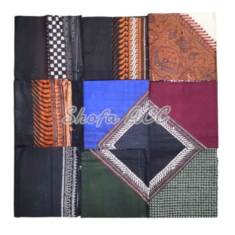 Kain Udeng Iket Kepala Trandisional Segi Empat Motif Batik Khas Jawa Sunda Bali