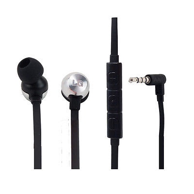 [ LG G3 ] Earphone LG G3 Stylush LG G2, LG G3, LG G3s, LG G2 Mini, LG Nexus 5, LG Nexus 4 &amp; LG G Black 3.5mm QuadBeat 2 In Ear Headset Premium Earphone Headset with Mic &amp; Remote Suitable Flex in Non Packaging