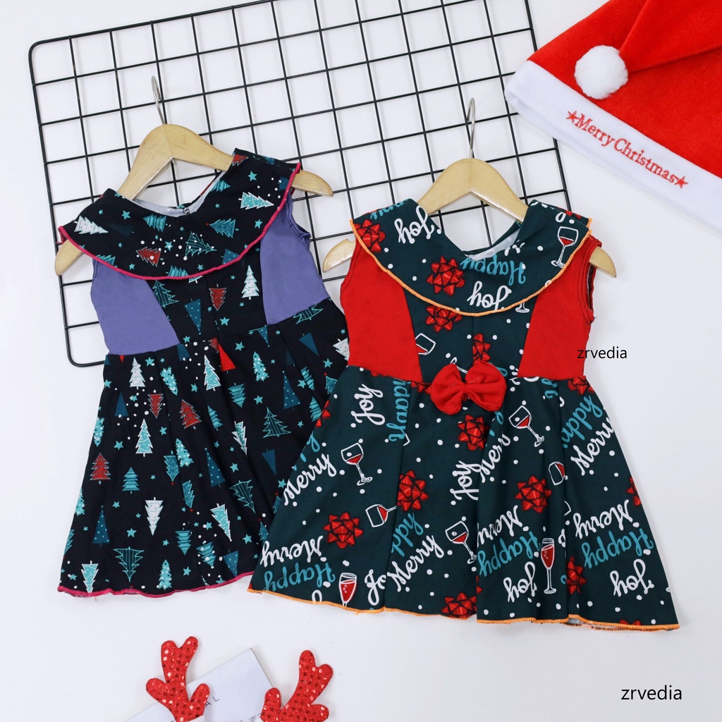 Dress Cantika uk 3-4 Tahun / Dres Yukensi Model Baju Anak Perempuan Motif Gaun Pesta Polos Import