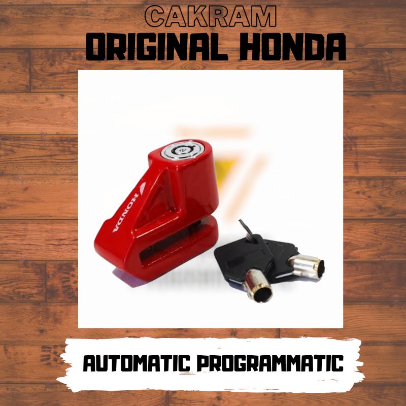 Kunci gembok motor cakram honda original AHM Disc lock