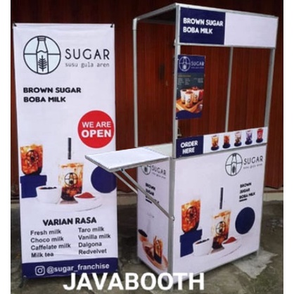 Booth Portable / Gerobak Lipat / Bahan Alumunium Model Lipat