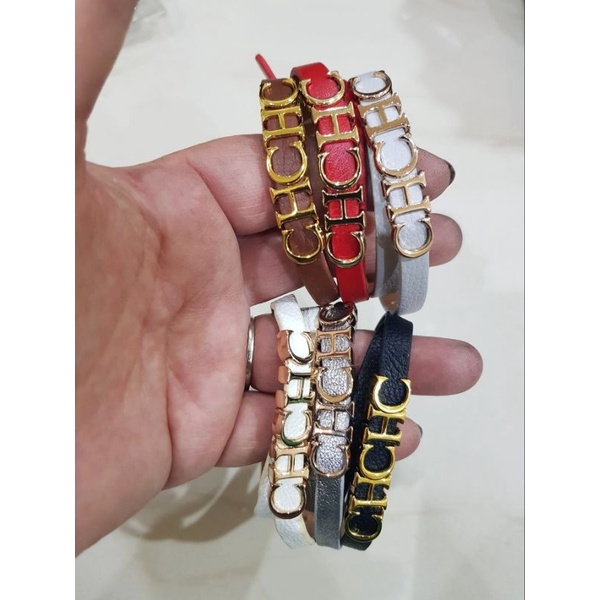 Gelang kulit lilit CH4N3L  /Gelang branded wanita kualitas import 0787w