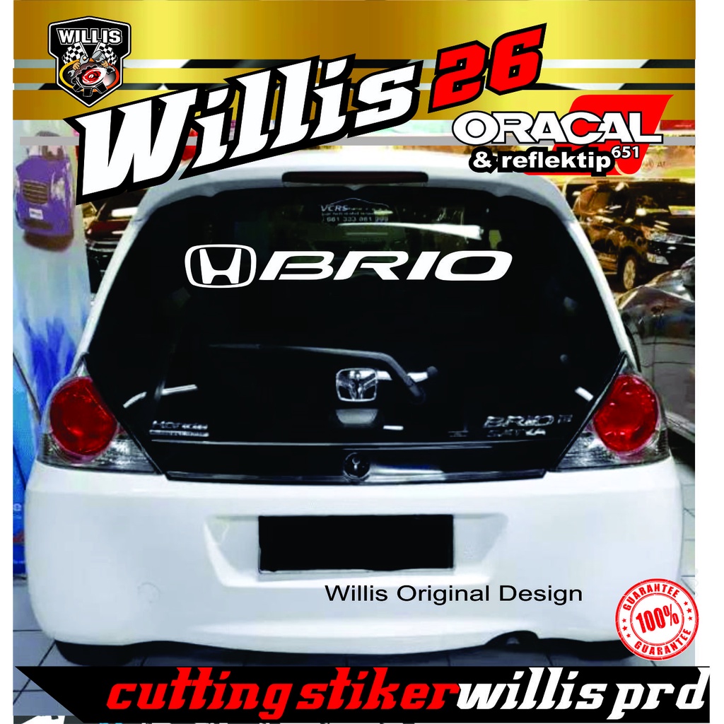 Sticker Stiker Mobil Honda Brio Kaca Belakang