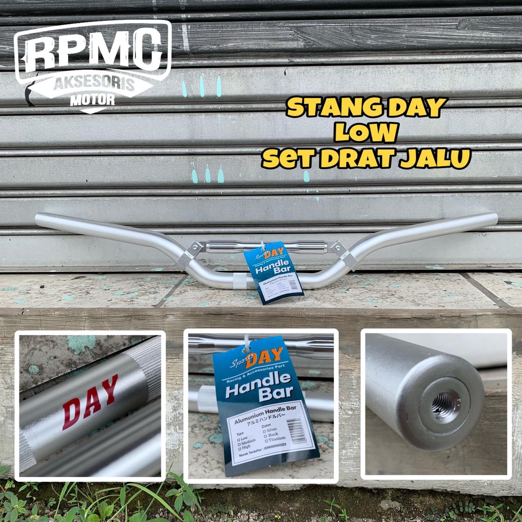 STANG STIR DAY TIPE LOW STANK SET DRAT JALU STABILIZER TYPE PENDEK DAY SILVER PALANG TEBAL STANG HER