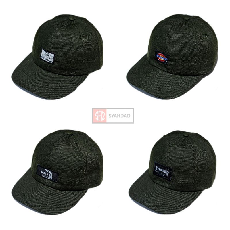 TOPI PRIA DISTRO ORIGINAL TOPI BASEBALL PRIA WANITA BORDIR TERBARU WARNA ARMY