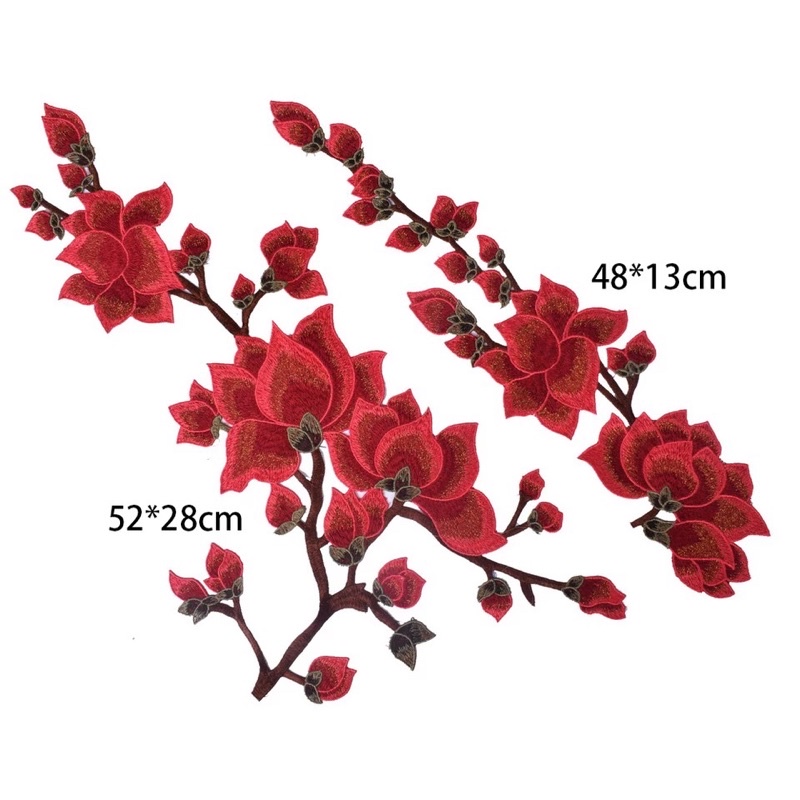 Aplikasi Lace Bunga Red Plum Blossom