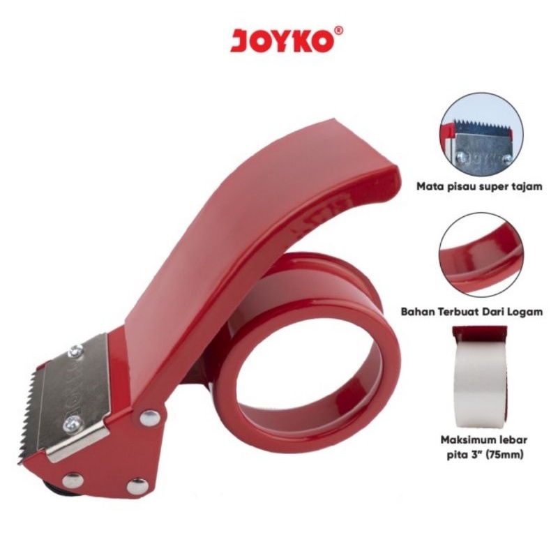 

Tape Dispenser Lakban Joyko TD-2S Pemotong Pita Perekat 1 Core