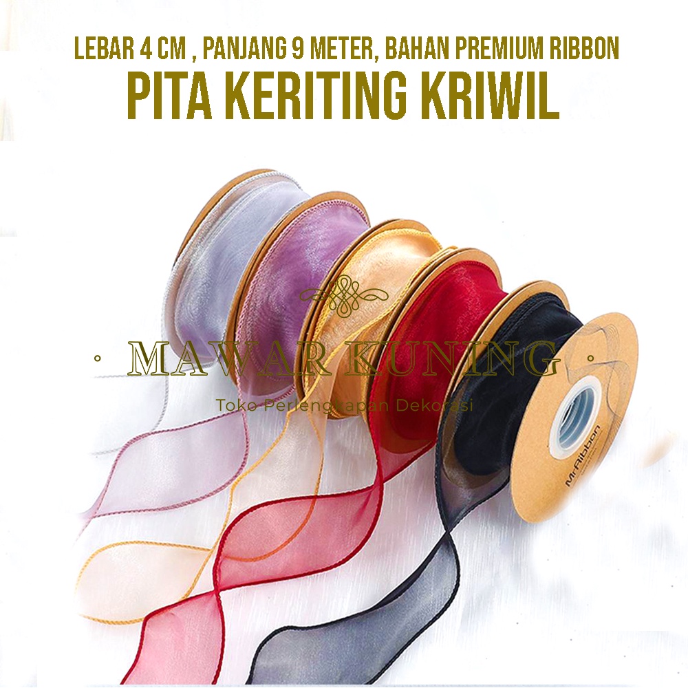 

[ 4 CM x 9 Meter ] Pita Keriting Kriwil / Premium Ribbon Curly