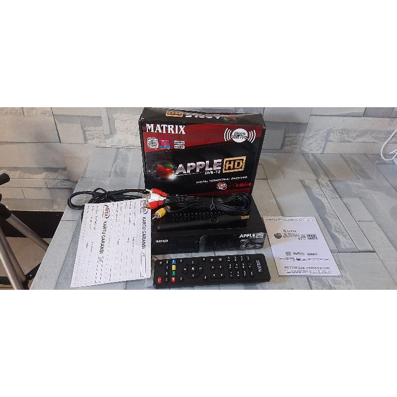 set top box matrix apple merah alat penerima siaran tv digital bisa untuk youtube vidio