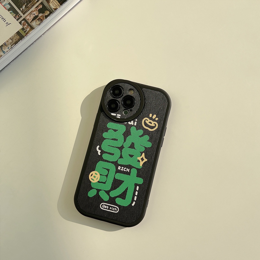 Soft Case Silikon Motif Big Luck Rich Good Luck Untuk Iphone 14 XS XR 11 12 13 PRO MAX