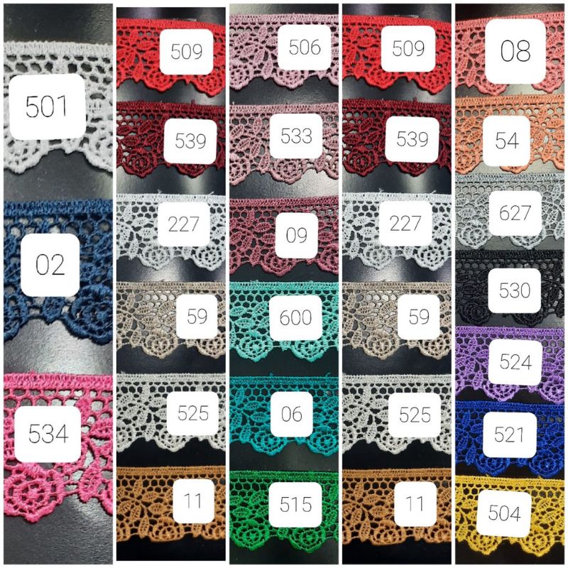 RENDA GIPER GYPER BORDIR LEBAR 3,5CM HARGA PER METER