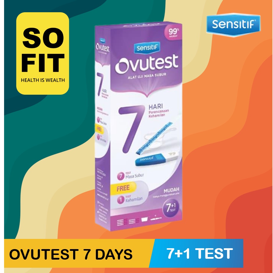 Ovutest 7 Days Plan Free 1pcs Sensitif Compact / Alat Tes Masa Subur / Ovutest Seven Days