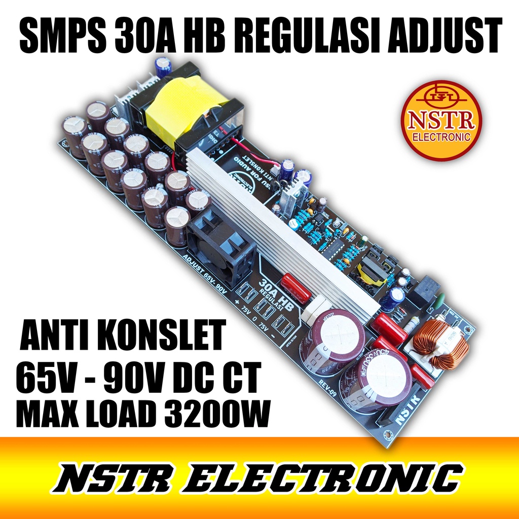 Smps 30A hb regulasi out adjustable 65v - 90v lengakp OCP