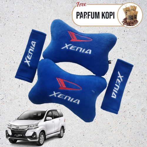 bantal mobil xenia biru