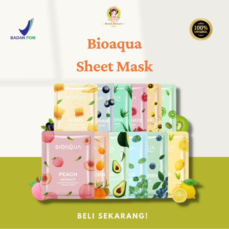 BIOAQUA Sheet Mask | Masker Bioaqua BPOM