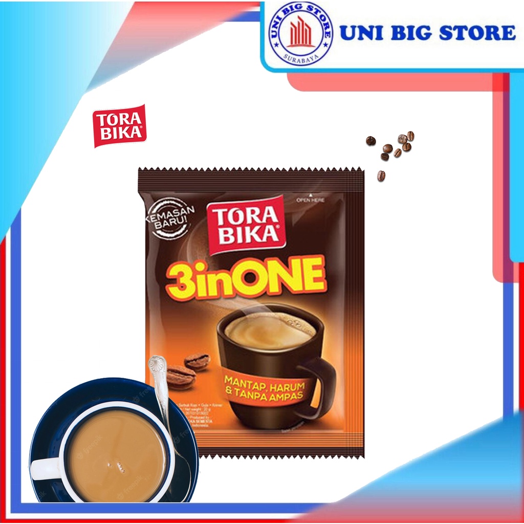 

Tora Bika Kopi 3 in 1 Torabika 3inONE Coffee 10 Sachet x 20 gr 3in1