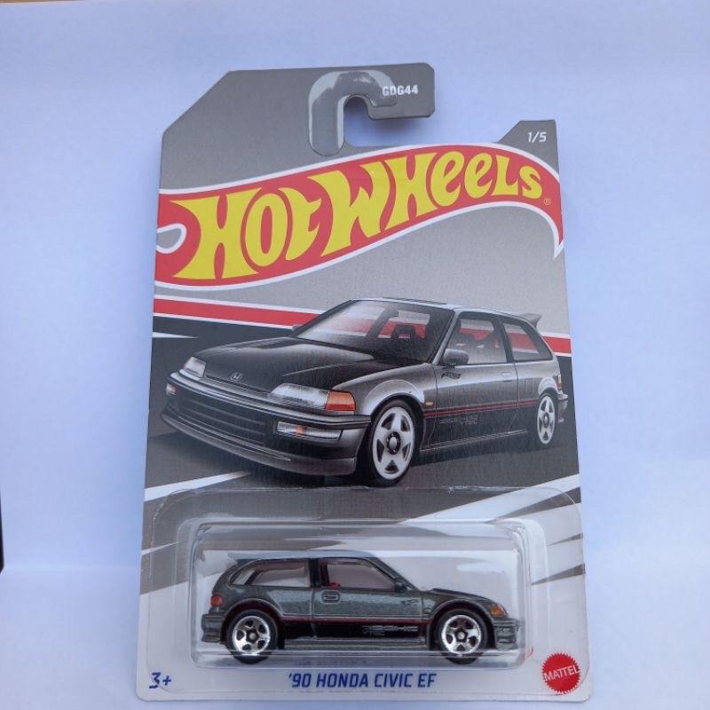 Hot Wheels '90 Honda Civic EF Abu-abu HW [GREY] + Protector Card
