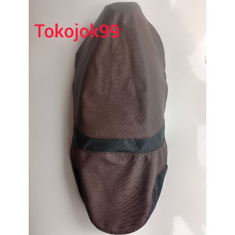 KULIT JOK MOTOR SCOOPY NEW BAN DONAT - SARUNG JOK MOTOR SCOOPY COKLAT - COVER JOK MOTOR - TOKOJOK99