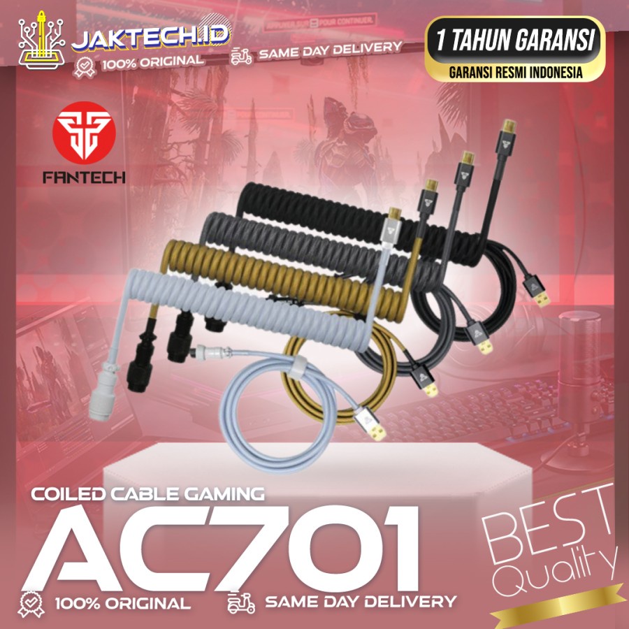 Fantech AC701 Coiled Cable For Mechanical Gaming Keyboard