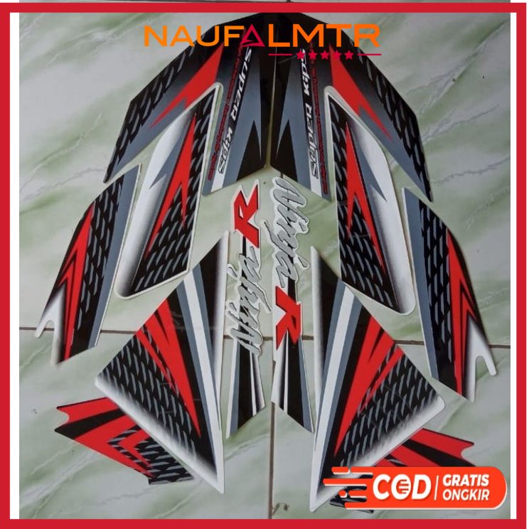 Stiker Striping ninja r 2013 putih