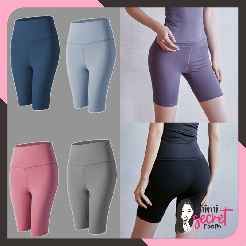 ❤ MIMI ❤  Celana Pendek Hight Waist Fitness Pants Import Premium Murah Celana Senam