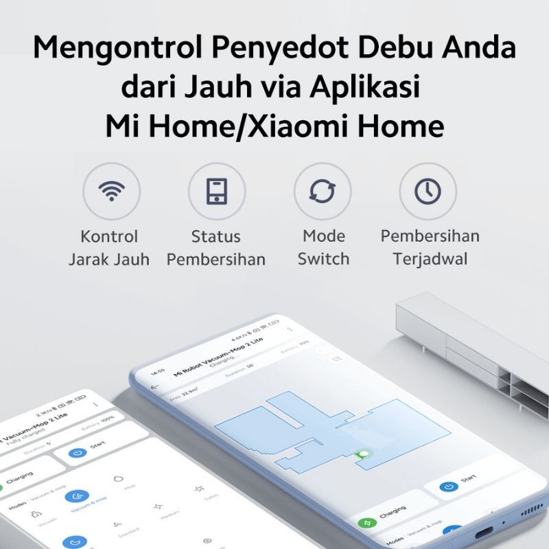 Xiaomi Robot Vacuum Cleaner 2 lite - 2in1 Penyedot Debu &amp; Pel Mi 2Lite