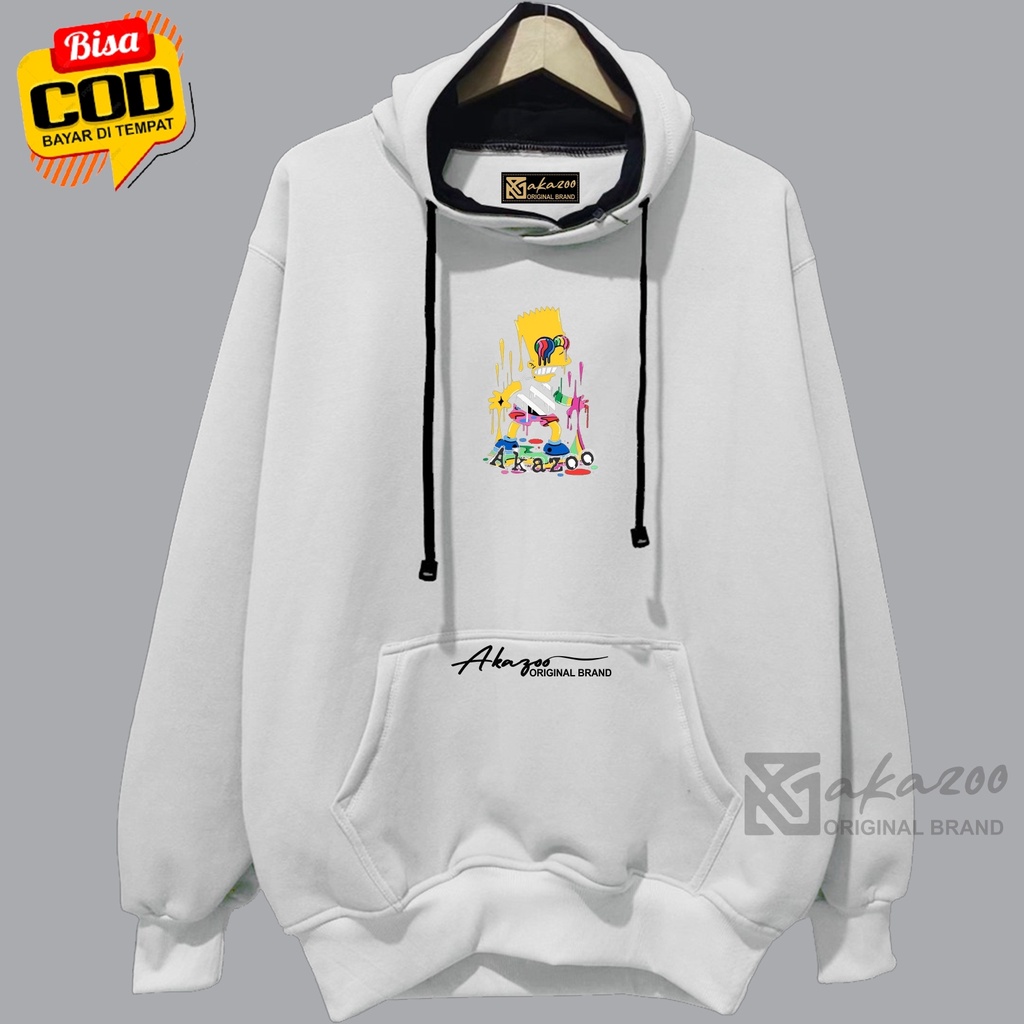 hoodie pria distro tebal simpel sablon akazoo BART SIMPSON suiter cwok distro 2022 murah