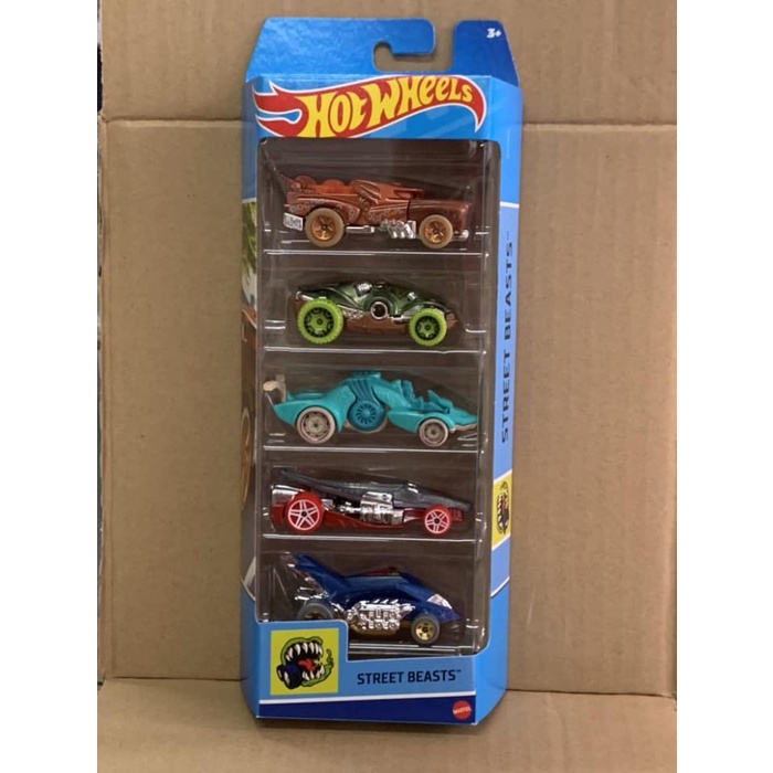 Hotwheels 5 Pack Street Beasts with Croc Rod HFV91