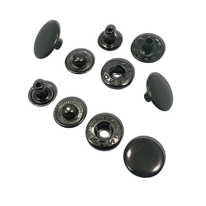 KANCING CETET BESI MING RONG UKURAN 15 MM PER 144 PCS WARNA BLACKNIKEL