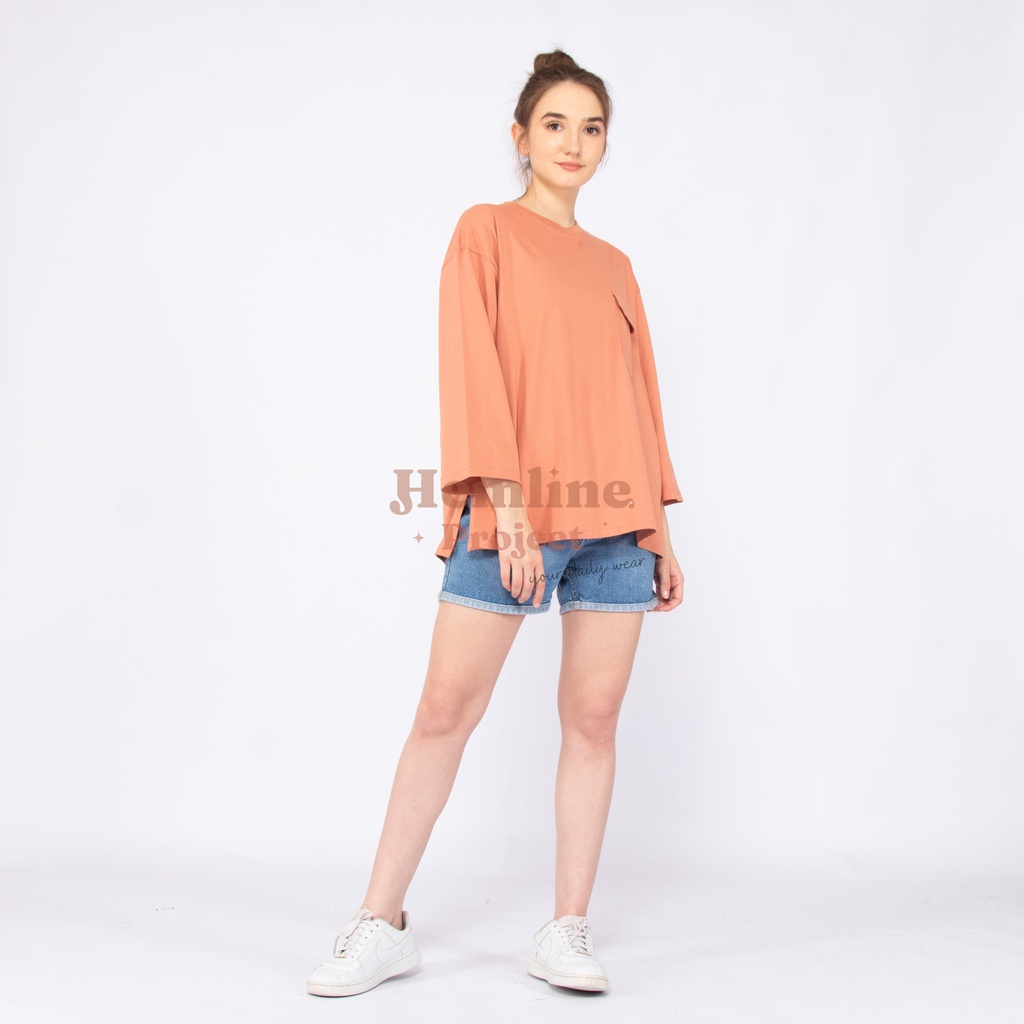Haura Oversized Plain Top Teracota