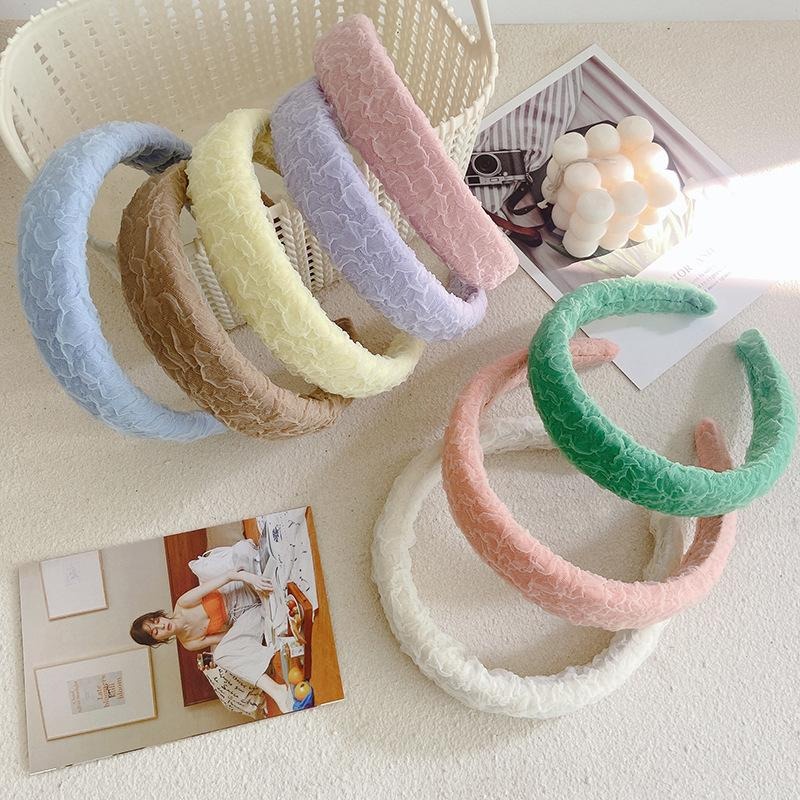 PREMIUM Korean Pastel Padded Headband - BANDO KOREA EMPUK LEBAR model Renda - bando fluffy - bando classic simple polos