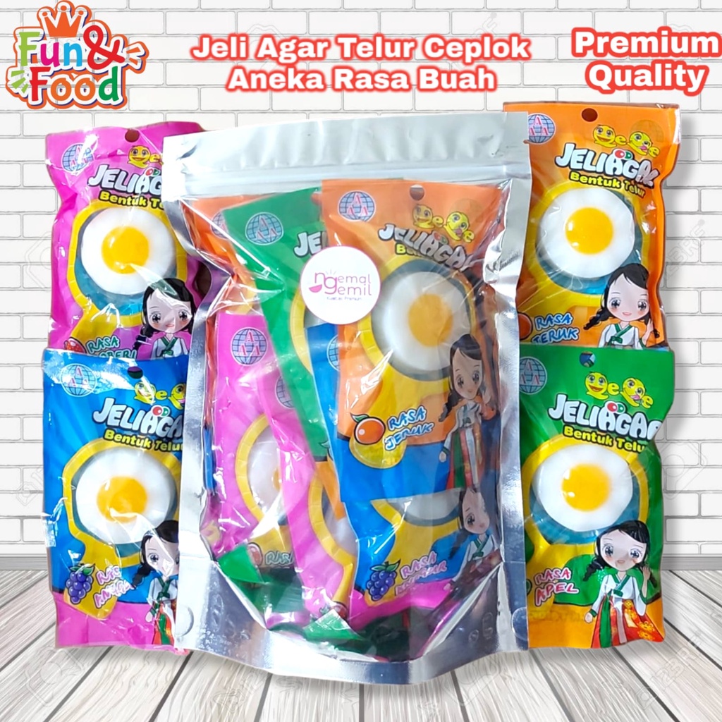 

Jeli Agar Telor Ceplok Aneka Rasa Buah Jeli Telur Viral Rasa Buah Kualitas Premium