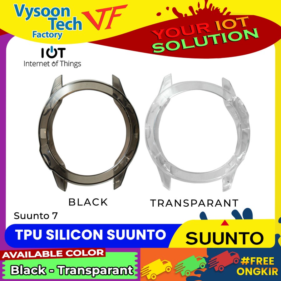 TPU Smart Watch Case Frame Jam Tangan Suunto 7 Protector Silikon