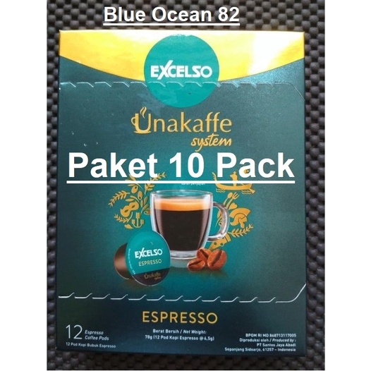 Paket 10 Pack Espresso Coffee - Kapsul Kopi Excelso Unakaffe Capsule Unacafe Unakafe Unnakafe