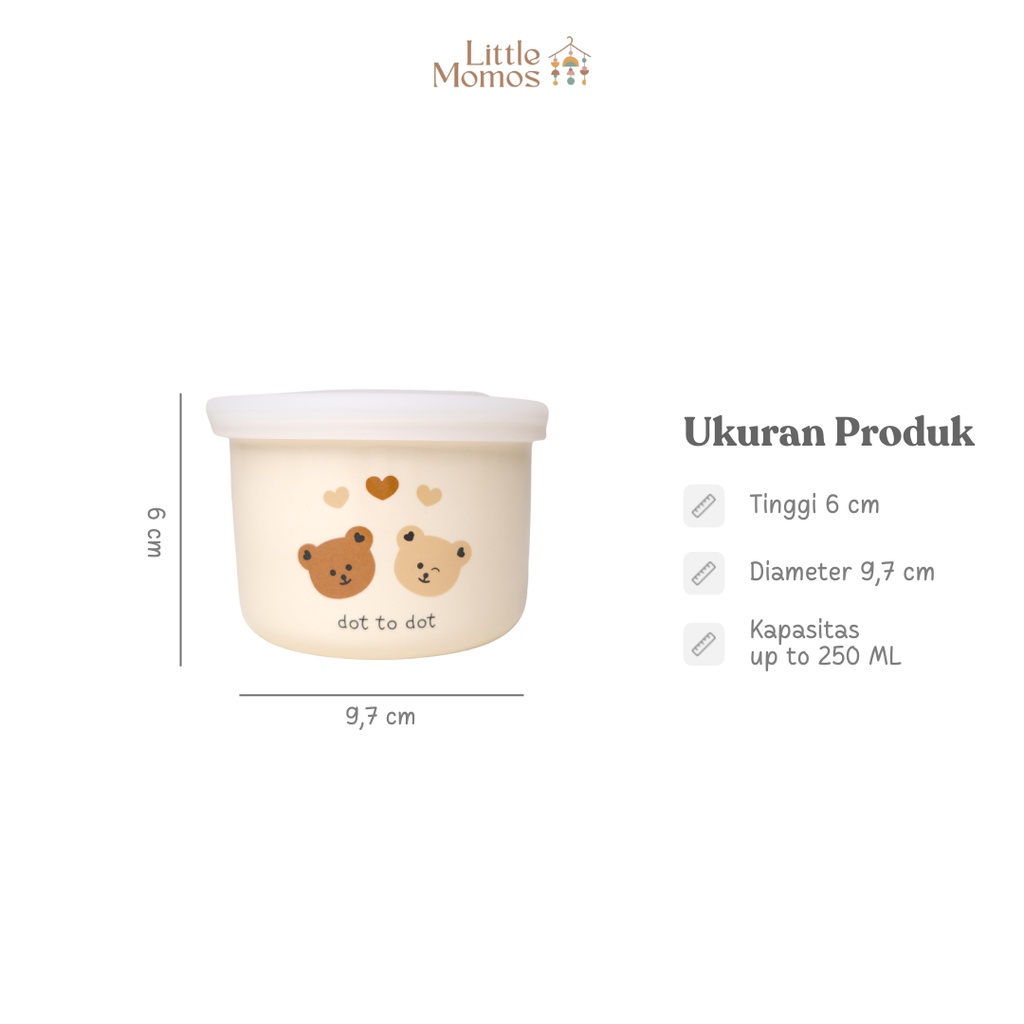 Little Momos Baby Food Container Ceramic MPASI Bowl Set 250 ML