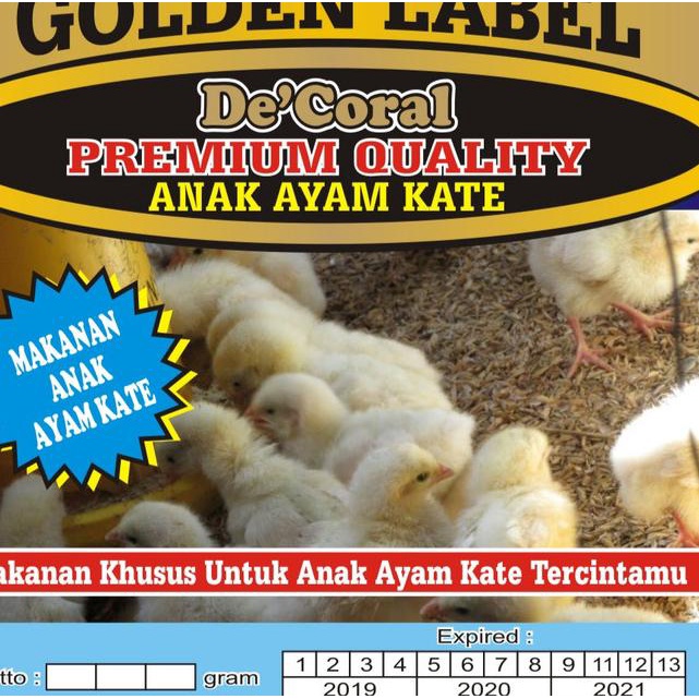 Pakan Anak Ayam Kate Golden Label | Makanan Anak Ayam Kate Golden