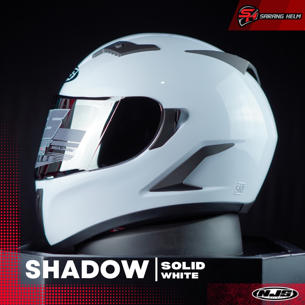 NJS Shadow Solid (FREE Iridium visor, Tear Off Post &amp; Antifog Pins)