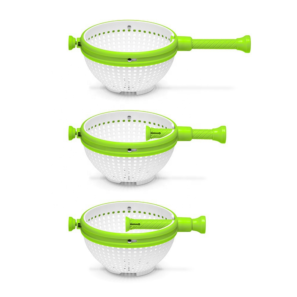 1 Pcs Home Kitchen Vegetable Washing Tool Rotary Drainer Dryer Creative Modern Wind Washing Vegetable Water Filter Basket for Kitchen Tools