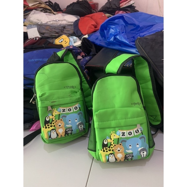 Preloved wb anak zoo/tas anak zoo/wb hijau