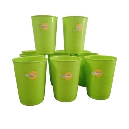 Gelas Minum Hijau Golden Sunkist G-5015/MOK-7015