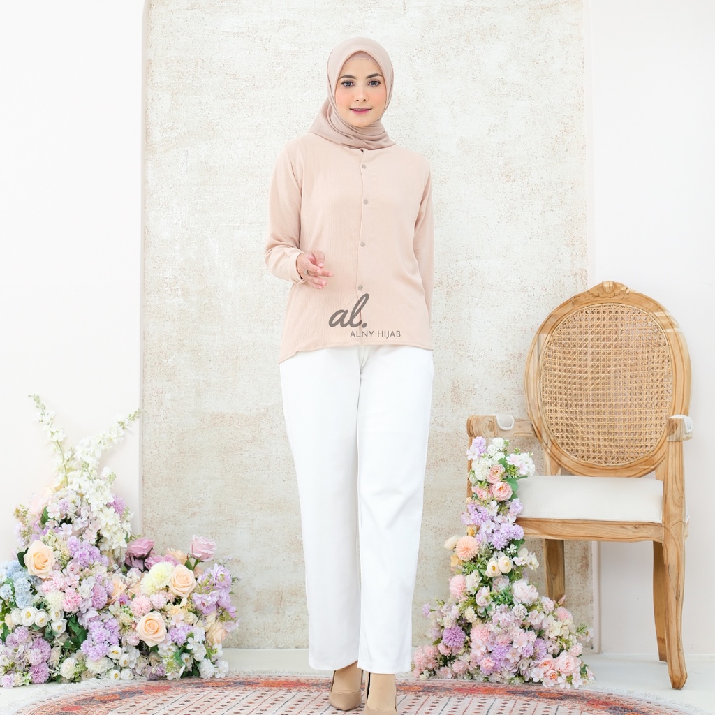 Blouse Wanita Crinkle Airflow / Kemeja Wanita / Atasan Wanita / Blouse Vella Crinkle Airflow