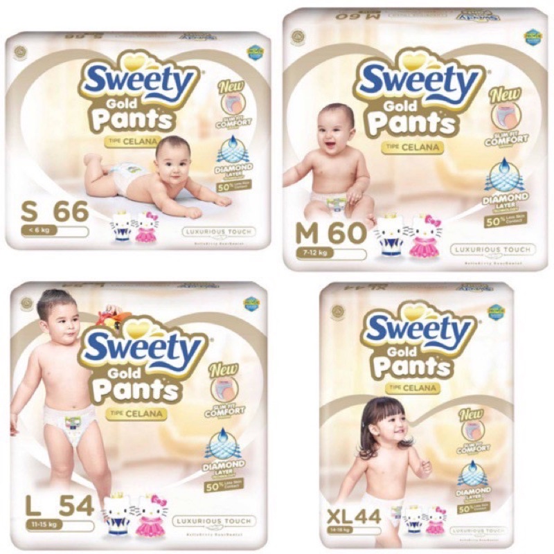 SWEETY GOLD PANT S/M/L/XL pampers bayi