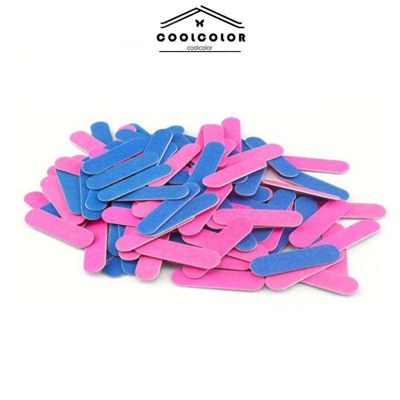 COD❤️Kikir kuku sekali pakai manikur mini scrub menggiling permukaan kuku alat manikur dua sisi strip pasir Nail Buffer Mini Sekali Pakai- cl